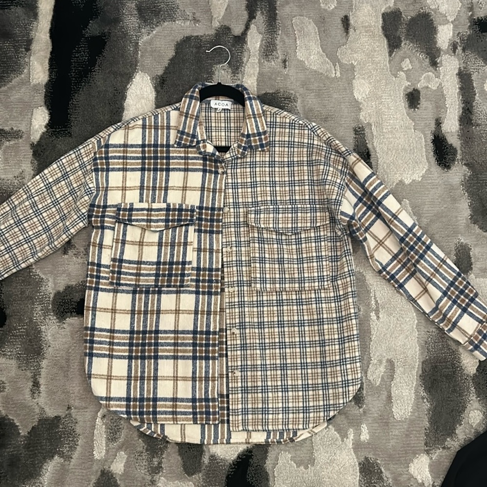 Patchwork Blue And Brown Utility Jacket - image 1